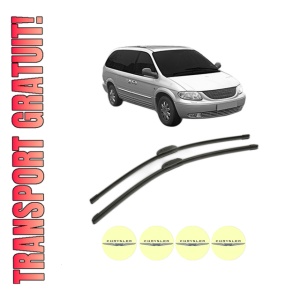 Set stergatoare CHRYSLER VOYAGER IV VAN (S_) din 2000, pentru parbriz auto, 2 bucati, Bosch Aerotwin Retrofit, din cauciuc siliconat rezistent, 4 Stickere Auto CHRYSLER