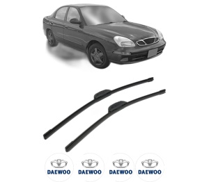 Set stergatoare DAEWOO NUBIRA Saloon (J150) din 1999, pentru parbriz auto, 2 bucati, Bosch Aerotwin Retrofit, din cauciuc siliconat rezistent, 4 Stickere Auto DAEWOO v47223