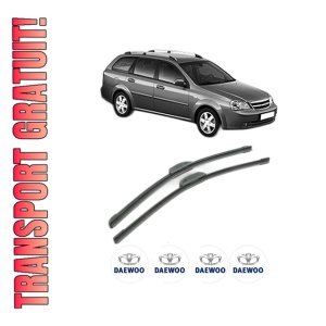 Set stergatoare DAEWOO NUBIRA Wagon (J100) din 1997-2000, pentru parbriz auto, 2 bucati, Bosch Aerotwin Retrofit, din cauciuc siliconat rezistent, 4 Stickere Auto DAEWOO