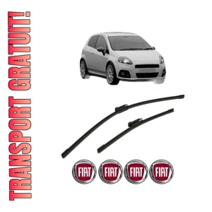 Set stergatoare FIAT GRANDE PUNTO Van (199_) din 2006-2013, pentru parbriz auto, 2 bucati, Bosch Aerotwin Multi, din cauciuc siliconat rezistent, 4 Stickere Auto FIAT