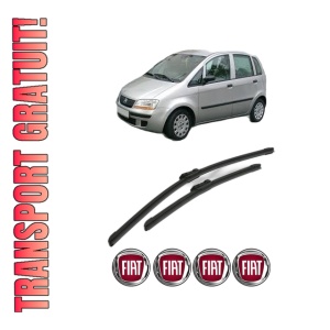 Set stergatoare FIAT IDEA Van (350_) din 2004-2012, pentru parbriz auto, 2 bucati, Bosch Aerotwin, din cauciuc siliconat rezistent, 4 Stickere Auto FIAT