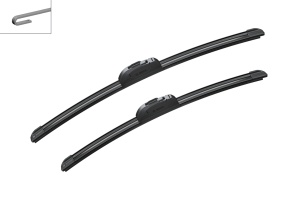 Set stergatoare FORD KA din 2008, pentru parbriz auto, 2 bucati, Bosch Aerotwin Retrofit, din cauciuc siliconat rezistent, 4 Stickere Auto FORD v42356