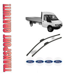 Set stergatoare FORD TRANSIT Platform/Chassis (FM_ _, FN_ _) din 2000-2004, pentru parbriz auto, 2 bucati, Bosch Aerotwin Retrofit, din cauciuc siliconat rezistent, 4 Stickere Auto FORD
