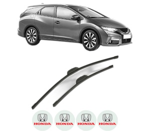 Set stergatoare HONDA CIVIC IX Tourer (FK) din 2014-2016, pentru parbriz auto, 2 bucati, Bosch Aerotwin Retrofit, din cauciuc siliconat rezistent, 4 Stickere Auto HONDA v44223