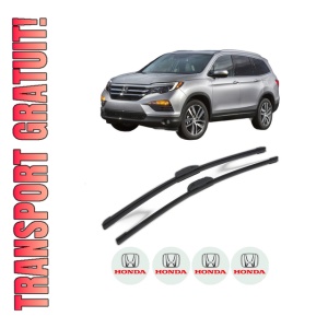 Set stergatoare HONDA PILOT din 2008-2015, pentru parbriz auto, 2 bucati, Bosch Aerotwin Retrofit, din cauciuc siliconat rezistent, 4 Stickere Auto HONDA