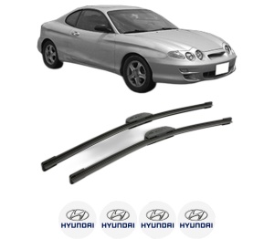 Set stergatoare HYUNDAI COUPE I (RD) din 1996-2001, pentru parbriz auto, 2 bucati, Bosch Aerotwin Retrofit, din cauciuc siliconat rezistent, 4 Stickere Auto HYUNDAI v48508