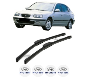 Set stergatoare HYUNDAI ELANTRA III (XD) din 2000-2003, pentru parbriz auto, 2 bucati, Bosch Aerotwin Retrofit, din cauciuc siliconat rezistent, 4 Stickere Auto HYUNDAI v41513