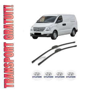 Set stergatoare HYUNDAI H-1 Cargo (TQ) din 2008-2009, pentru parbriz auto, 2 bucati, Bosch Aerotwin Retrofit, din cauciuc siliconat rezistent, 4 Stickere Auto HYUNDAI
