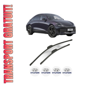 Set stergatoare HYUNDAI IONIQ 6 (CE) din 2022-2023, pentru parbriz auto, 2 bucati, Bosch Aerotwin Retrofit, din cauciuc siliconat rezistent, 4 Stickere Auto HYUNDAI