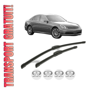 Set stergatoare INFINITI G Saloon din 2002-2008, pentru parbriz auto, 2 bucati, Bosch Aerotwin Retrofit, din cauciuc siliconat rezistent, 4 Stickere Auto INFINITI