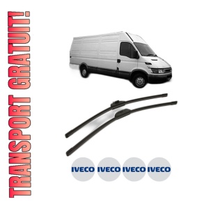 Set stergatoare Iveco DAILY III Van din 1999-2007, pentru parbriz auto, 2 bucati, Bosch Aerotwin Retro Truck, din cauciuc siliconat rezistent, 4 Stickere Auto Iveco