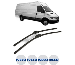 Set stergatoare IVECO DAILY III Van din 1999-2007, pentru parbriz auto, 2 bucati, Bosch Aerotwin Retro Truck, din cauciuc siliconat rezistent, 4 Stickere Auto IVECO v51043