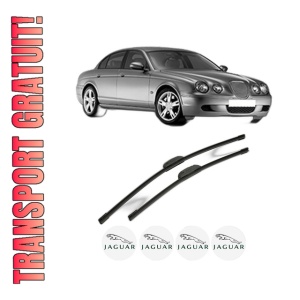 Set stergatoare JAGUAR S-TYPE II (X200) din 1999-2008, pentru parbriz auto, 2 bucati, Bosch Aerotwin Retrofit, din cauciuc siliconat rezistent, 4 Stickere Auto JAGUAR