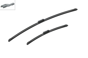 Set stergatoare JAGUAR XE (X760) din 2015-2022, pentru parbriz auto, 2 bucati, Bosch Aerotwin, din cauciuc siliconat rezistent, 4 Stickere Auto JAGUAR v50003