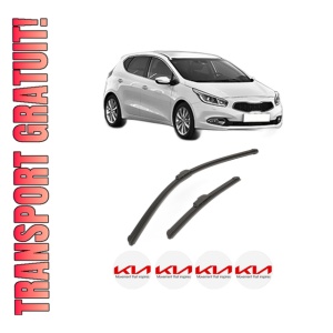 Set stergatoare KIA CEE'D (JD) din 2012-2015, pentru parbriz auto, 2 bucati, Bosch Aerotwin Retrofit, din cauciuc siliconat rezistent, 4 Stickere Auto KIA