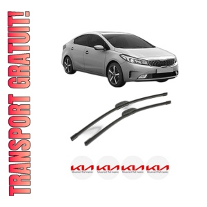 Set stergatoare KIA CERATO IV Saloon (BD, BDM) din 2018, pentru parbriz auto, 2 bucati, Bosch Aerotwin Retrofit, din cauciuc siliconat rezistent, 4 Stickere Auto KIA