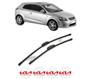 Set stergatoare KIA PRO CEE'D (ED) din 2008-2013, pentru parbriz auto, 2 bucati, Bosch Aerotwin Retrofit, din cauciuc siliconat rezistent, 4 Stickere Auto KIA v45443
