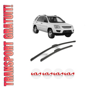 Set stergatoare KIA SPORTAGE II VAN (KM_) din 2008-2010, pentru parbriz auto, 2 bucati, Bosch Aerotwin Retrofit, din cauciuc siliconat rezistent, 4 Stickere Auto KIA