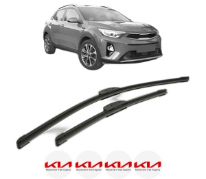 Set stergatoare KIA STONIC (YB) din 2017-2023, pentru parbriz auto, 2 bucati, Bosch Aerotwin Retrofit, din cauciuc siliconat rezistent, 4 Stickere Auto KIA v44588