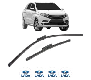 Set stergatoare LADA XRAY (GAB_) din 2016-2021, pentru parbriz auto, 2 bucati, Valeo Silencio Xtrm, din cauciuc siliconat rezistent, 4 Stickere Auto LADA v37488
