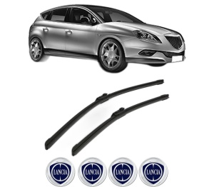 Set stergatoare LANCIA DELTA III (844_) din 2008-2014, pentru parbriz auto, 2 bucati, Bosch Aerotwin, din cauciuc siliconat rezistent, 4 Stickere Auto LANCIA v55863