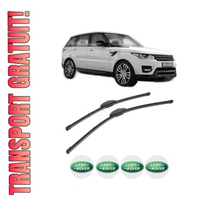 Set stergatoare LAND ROVER RANGE ROVER SPORT II (L494) din 2013-2022, pentru parbriz auto, 2 bucati, Valeo Silencio Xtrm, din cauciuc siliconat rezistent, 4 Stickere Auto LAND ROVER