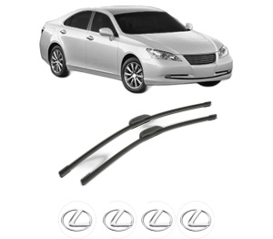 Set stergatoare LEXUS ES (MCV_, VZV_) din 2001-2006, pentru parbriz auto, 2 bucati, Bosch Aerotwin Retrofit, din cauciuc siliconat rezistent, 4 Stickere Auto LEXUS v44963