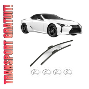 Set stergatoare LEXUS LC Convertible (_Z10_) din 2020-2022, pentru parbriz auto, 2 bucati, Bosch Aerotwin Retrofit, din cauciuc siliconat rezistent, 4 Stickere Auto LEXUS