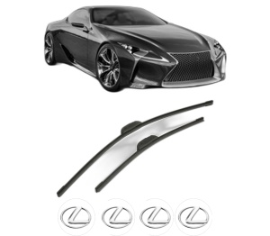 Set stergatoare LEXUS LC Coupe (_Z10_) din 2016-2018, pentru parbriz auto, 2 bucati, Bosch Aerotwin Retrofit, din cauciuc siliconat rezistent, 4 Stickere Auto LEXUS v44043
