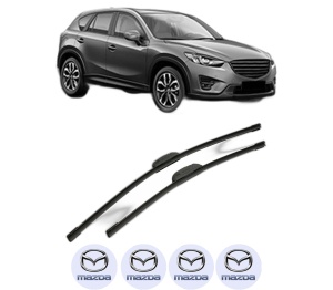Set stergatoare MAZDA CX-5 (KE, GH) din 2011-2017, pentru parbriz auto, 2 bucati, Bosch Aerotwin Retrofit, din cauciuc siliconat rezistent, 4 Stickere Auto MAZDA v45383