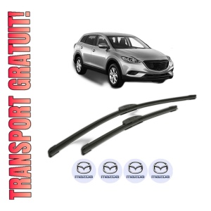 Set stergatoare MAZDA CX-9 (TB) din 2006-2007, pentru parbriz auto, 2 bucati, Bosch Aerotwin Retrofit, din cauciuc siliconat rezistent, 4 Stickere Auto MAZDA