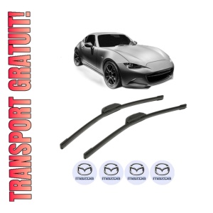 Set stergatoare MAZDA MX-5 RF Targa (ND) din 2016-2018, pentru parbriz auto, 2 bucati, Bosch Aerotwin Retrofit, din cauciuc siliconat rezistent, 4 Stickere Auto MAZDA