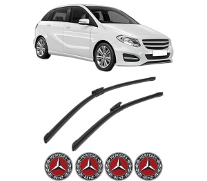 Set stergatoare MERCEDES-BENZ B-CLASS Sports Tourer (W246, W242) din 2011-2018, pentru parbriz auto, 2 bucati, Bosch Aerotwin Multi, din cauciuc siliconat rezistent, 4 Stickere Auto MERCEDES-BENZ v53763