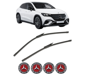 Set stergatoare MERCEDES-BENZ EQE SUV (X294) din 2022-2023, pentru parbriz auto, 2 bucati, Bosch Aerotwin, din cauciuc siliconat rezistent, 4 Stickere Auto MERCEDES-BENZ v49048