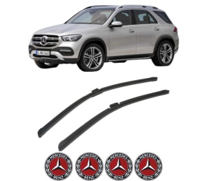 Set stergatoare MERCEDES-BENZ GLE (V167) din 2018-2023, pentru parbriz auto, 2 bucati, Bosch 0, din cauciuc siliconat rezistent, 4 Stickere Auto MERCEDES-BENZ v49108