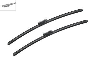 Set stergatoare MERCEDES-BENZ SLK (R171) din 2004-2011, pentru parbriz auto, 2 bucati, Bosch Aerotwin, din cauciuc siliconat rezistent, 4 Stickere Auto MERCEDES-BENZ v43064