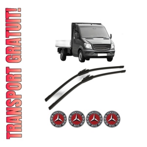 Set stergatoare MERCEDES-BENZ SPRINTER 4,6-t Platform/Chassis (B906) din 2006-2018, pentru parbriz auto, 2 bucati, Bosch Aerotwin, din cauciuc siliconat rezistent, 4 Stickere Auto MERCEDES-BENZ