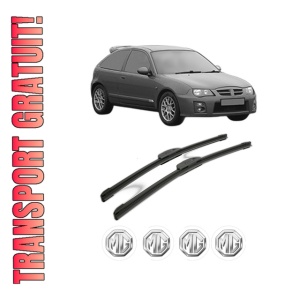 Set stergatoare MG MG ZR din 2001-2002, pentru parbriz auto, 2 bucati, Bosch Aerotwin Retrofit, din cauciuc siliconat rezistent, 4 Stickere Auto MG