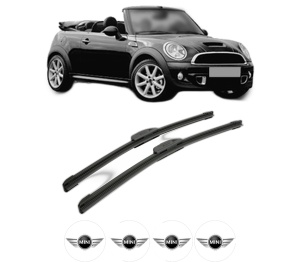 Set stergatoare MINI MINI Convertible (R52) din 2004, pentru parbriz auto, 2 bucati, Bosch Aerotwin Retrofit, din cauciuc siliconat rezistent, 4 Stickere Auto MINI v41933
