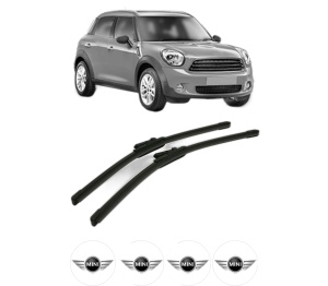 Set stergatoare MINI MINI COUNTRYMAN (R60) din 2010-2016, pentru parbriz auto, 2 bucati, Bosch Aerotwin, din cauciuc siliconat rezistent, 4 Stickere Auto MINI v52983
