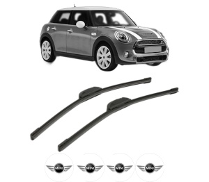 Set stergatoare MINI MINI (F55) din 2013-2017, pentru parbriz auto, 2 bucati, Bosch Aerotwin Retrofit, din cauciuc siliconat rezistent, 4 Stickere Auto MINI v50498