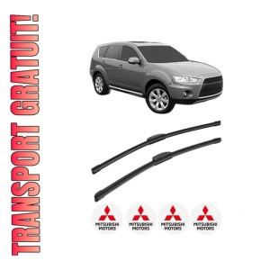Set stergatoare MITSUBISHI OUTLANDER II Van (CW_W) din 2006-2010, pentru parbriz auto, 2 bucati, Bosch Aerotwin Retrofit, din cauciuc siliconat rezistent, 4 Stickere Auto MITSUBISHI