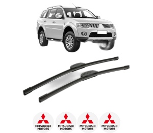 Set stergatoare MITSUBISHI PAJERO SPORT II (KH_, KG_) din 2008, pentru parbriz auto, 2 bucati, Bosch Aerotwin Retrofit, din cauciuc siliconat rezistent, 4 Stickere Auto MITSUBISHI v48313