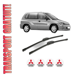 Set stergatoare MITSUBISHI SPACE RUNNER (N6_W, N7_W) din 1999-2000, pentru parbriz auto, 2 bucati, Bosch Aerotwin Retrofit, din cauciuc siliconat rezistent, 4 Stickere Auto MITSUBISHI