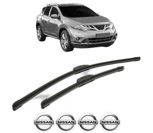 Set stergatoare NISSAN MURANO II VAN (Z51) din 2013, pentru parbriz auto, 2 bucati, Bosch Aerotwin Retrofit, din cauciuc siliconat rezistent, 4 Stickere Auto NISSAN v44463