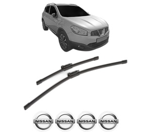 Set stergatoare NISSAN QASHQAI I VAN (J10) din 2013, pentru parbriz auto, 2 bucati, Bosch Aerotwin, din cauciuc siliconat rezistent, 4 Stickere Auto NISSAN v55503