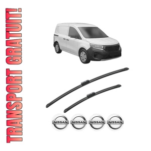 Set stergatoare NISSAN TOWNSTAR MPV (XFK) din 2021-2022, pentru parbriz auto, 2 bucati, Bosch Aerotwin, din cauciuc siliconat rezistent, 4 Stickere Auto NISSAN