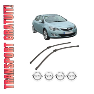 Set stergatoare OPEL ASTRA J (P10) din 2009-2015, pentru parbriz auto, 2 bucati, Valeo Silencio Xtrm, din cauciuc siliconat rezistent, 4 Stickere Auto OPEL