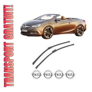Set stergatoare OPEL CASCADA (W13) din 2013-2019, pentru parbriz auto, 2 bucati, Bosch Aerotwin, din cauciuc siliconat rezistent, 4 Stickere Auto OPEL