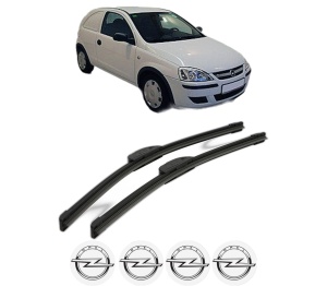 Set stergatoare OPEL CORSA C Hatchback Van (X01) din 2000-2005, pentru parbriz auto, 2 bucati, Bosch Aerotwin Retrofit, din cauciuc siliconat rezistent, 4 Stickere Auto OPEL v41393